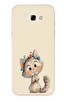 Le Balvo Samsung Galaxy A7 2017 Uyumlu Sevimli Çiçekli Kedi Baskılı Silikon Kılıf