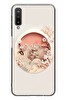 Le Balvo Samsung Galaxy A7 2018 Uyumlu Manzar Retro Yuvarlak Baskılı Silikon Kılıf