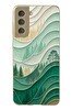 Le Balvo Samsung Galaxy S21 FE Uyumlu Beyaz Çizgili Orman Baskılı Silikon Kılıf