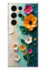Le Balvo Samsung Galaxy S23 Ultra Uyumlu Güzel Modern Çiçekler Baskılı Silikon Kılıf