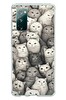 Le Balvo Samsung Galaxy S20 FE Uyumlu Kara Kalem Kediler Baskılı Silikon Kılıf