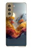 Le Balvo Samsung Galaxy S21 FE Uyumlu Renk Dalgalı Manzara Baskılı Silikon Kılıf