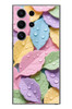 Le Balvo Samsung Galaxy S24 Ultra Uyumlu Pastel Damlalıklı Yapraklar Baskılı Silikon Kılıf