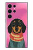 Le Balvo Samsung Galaxy S24 Ultra Uyumlu Sevimli Siyah Köpek Baskılı Silikon Kılıf