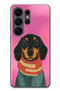Le Balvo Samsung Galaxy S26 Ultra Uyumlu Sevimli Siyah Köpek Baskılı Silikon Kılıf