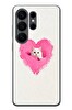 Le Balvo Samsung Galaxy S26 Ultra Uyumlu Pembe Kalpli Kedi Baskılı Silikon Kılıf
