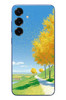 Le Balvo Samsung Galaxy S25 Plus Uyumlu Sarı Sonbahar Ağacı Baskılı Silikon Kılıf