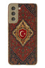 Le Balvo Samsung Galaxy S21 FE Uyumlu Türkiye Bayraklı Halı Baskılı Silikon Kılıf