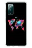 Le Balvo Samsung Galaxy S20 FE Uyumlu Dünya Renkli Haritası Baskılı Silikon Kılıf