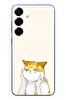 Le Balvo Samsung Galaxy S25 Plus Uyumlu Sarı Kedi Yanakları Baskılı Silikon Kılıf