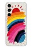 Le Balvo Samsung Galaxy S23 FE Uyumlu Güneşli Gökkuşağı Baskılı Silikon Kılıf