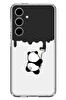 Le Balvo Samsung Galaxy S24 FE Uyumlu Boyacı Panda Baskılı Silikon Kılıf
