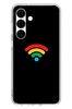Le Balvo Samsung Galaxy S25 FE Uyumlu Wifi Simgesi Baskılı Silikon Kılıf