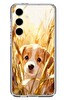 Le Balvo Samsung Galaxy S24 FE Uyumlu Golden Köpek Baskılı Silikon Kılıf