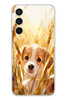 Le Balvo Samsung Galaxy S23 FE Uyumlu Golden Köpek Baskılı Silikon Kılıf