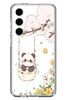Le Balvo Samsung Galaxy S24 FE Uyumlu Sallanan Panda Baskılı Silikon Kılıf