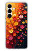 Le Balvo Samsung Galaxy S25 FE Uyumlu Sonbahar Çiçekleri Baskılı Silikon Kılıf