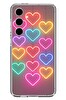 Le Balvo Samsung Galaxy S24 FE Uyumlu Neon Kalpler Baskılı Silikon Kılıf