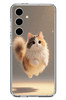 Le Balvo Samsung Galaxy S24 FE Uyumlu Zıplayan Kedi Baskılı Silikon Kılıf