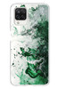 Le Balvo Samsung Galaxy A12 Uyumlu Yeşil Beyaz Dalgalar Baskılı Silikon Kılıf