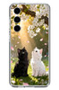 Le Balvo Samsung Galaxy S24 FE Uyumlu İlkbahar Kedileri Baskılı Silikon Kılıf