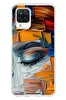 Le Balvo Samsung Galaxy A12 Uyumlu Göz Boyama Fırçaları Baskılı Silikon Kılıf