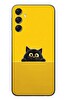 Le Balvo Samsung Galaxy A24 Uyumlu Sarı Gözlü Kedi Baskılı Silikon Kılıf