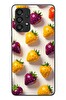 Le Balvo Samsung Galaxy A33 Uyumlu Sarı Kırmızı Çilekler Baskılı Silikon Kılıf