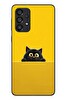 Le Balvo Samsung Galaxy A33 Uyumlu Sarı Gözlü Kedi Baskılı Silikon Kılıf
