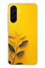 Le Balvo Samsung Galaxy A36 Uyumlu Sarı Siyah Çiçekler Baskılı Silikon Kılıf
