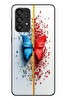 Le Balvo Samsung Galaxy A33 Uyumlu Kırmızı Mavi Kelebek Baskılı Silikon Kılıf