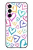 Le Balvo Samsung Galaxy S23 Uyumlu Modern Çizgi Kalpler Baskılı Silikon Kılıf