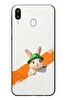 Le Balvo Samsung Galaxy M20 Uyumlu Yeşil Şapkalı Tavşan Baskılı Silikon Kılıf