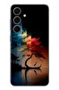 Le Balvo Samsung Galaxy S24 Uyumlu Dört Mevsim Ağaç Baskılı Silikon Kılıf