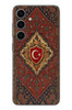 Le Balvo Samsung Galaxy S24 Uyumlu Türkiye Bayraklı Halı Baskılı Silikon Kılıf