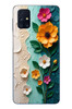 Le Balvo Samsung Galaxy M31s Uyumlu Güzel Modern Çiçekler Baskılı Silikon Kılıf