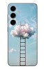 Le Balvo Samsung Galaxy S24 Uyumlu Buluta Çıkan Merdiven Baskılı Silikon Kılıf