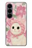 Le Balvo Samsung Galaxy S26 Uyumlu Pembe Örtülü Kedi Baskılı Silikon Kılıf