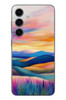 Le Balvo Samsung Galaxy S24 Uyumlu Renkli Pastel Günbatımı Baskılı Silikon Kılıf