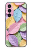 Le Balvo Samsung Galaxy S23 Uyumlu Pastel Damlalıklı Yapraklar Baskılı Silikon Kılıf