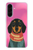 Le Balvo Samsung Galaxy A37 Uyumlu Sevimli Siyah Köpek Baskılı Silikon Kılıf