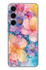 Le Balvo Samsung Galaxy S24 Uyumlu Yağlı Boya Çiçekler Baskılı Silikon Kılıf