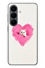 Le Balvo Samsung Galaxy S26 Uyumlu Pembe Kalpli Kedi Baskılı Silikon Kılıf
