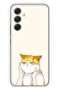 Le Balvo Samsung Galaxy A54 Uyumlu Sarı Kedi Yanakları Baskılı Silikon Kılıf