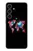 Le Balvo Samsung Galaxy S24 Uyumlu Dünya Renkli Haritası Baskılı Silikon Kılıf