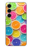 Le Balvo Samsung Galaxy S24 Uyumlu Renkli Lime Dilimler Baskılı Silikon Kılıf