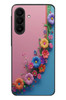 Le Balvo Samsung Galaxy A27 Uyumlu Pembe Mavi Sarmaşık Baskılı Silikon Kılıf