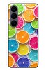 Le Balvo Samsung Galaxy S26 Uyumlu Renkli Lime Dilimler Baskılı Silikon Kılıf