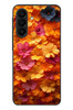 Le Balvo Samsung Galaxy A27 Uyumlu Sarı Pembe Çiçekler Baskılı Silikon Kılıf