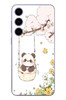 Le Balvo Samsung Galaxy S24 Plus Uyumlu Sallanan Panda Baskılı Silikon Kılıf